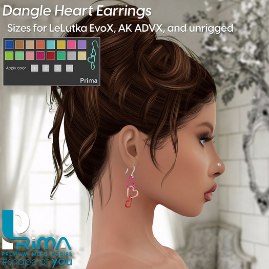 *PRIMA* Dangle heart earrings