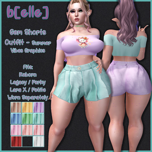 DEMO_b[ELLE] Gem Shorts Outfit (UP)