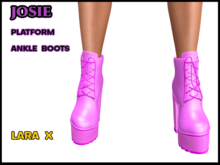 Josie High Heel Platform Ankle Boots,Pink, Lara X
