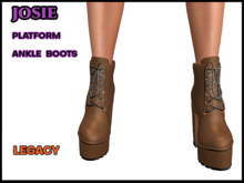 Josie High Heel Platform Ankle Boots, Brown, Legacy