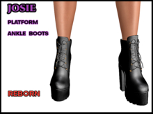 Josie High Heel Platform Ankle Boots, Black, Reborn