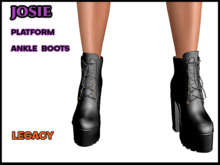 Josie High Heel Platform Ankle Boots, Black, Legacy