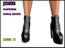 Josie High Heel Platform Ankle Boots, Black, Lara X