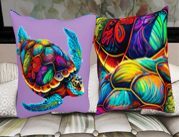 Turtle pillow boxed PL00125 