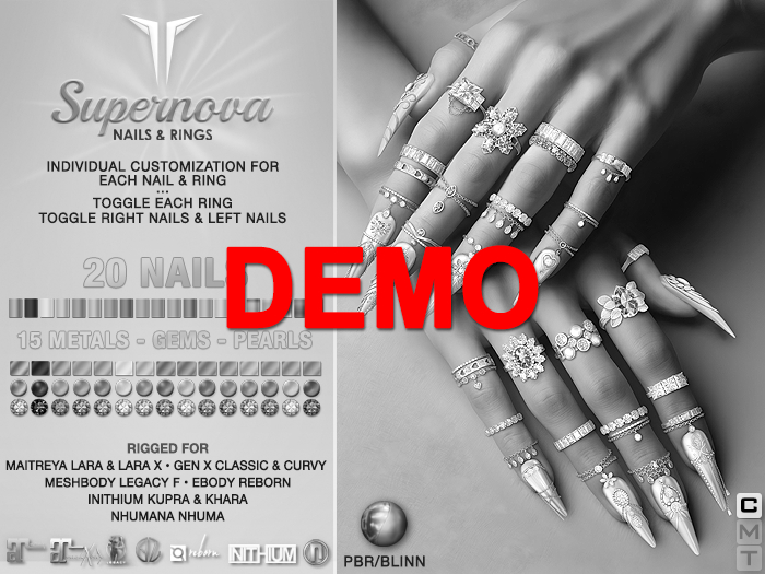 **RE** Supernova Nails & Rings Set - DEMO