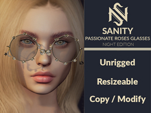 [Sanity] - Passionate Roses Glasses - Night