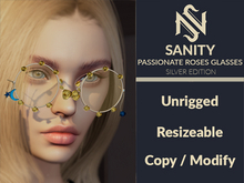 [Sanity] - Passionate Roses Glasses - Silver