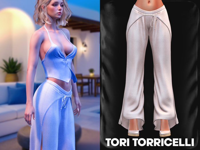 TORI TORRICELLI // Savina Petal Pants // SolidCream