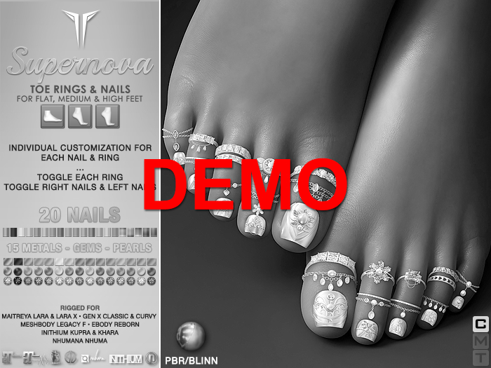 **RE** Supernova Toenails & Rings Set - DEMO