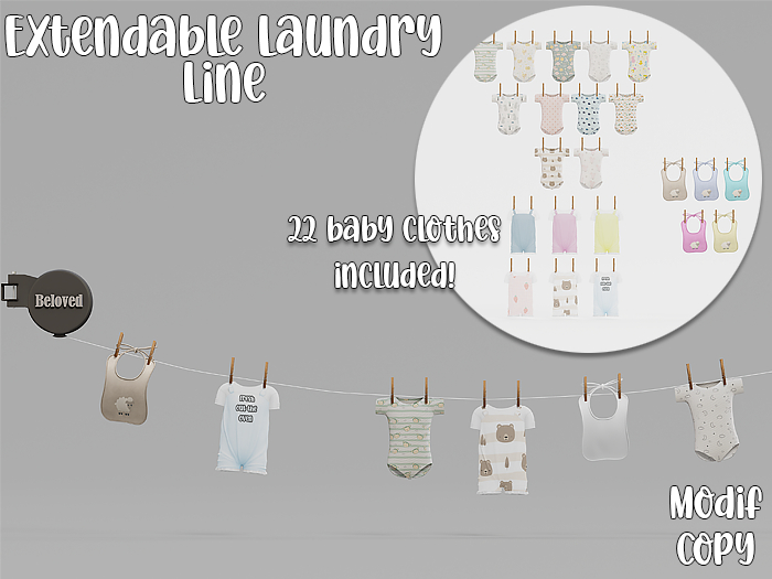 {Beloved} Customisable Baby Laundry Line 
