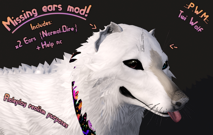 [ PWM ] Twi wolf - Missing ears {Rp,Realism}