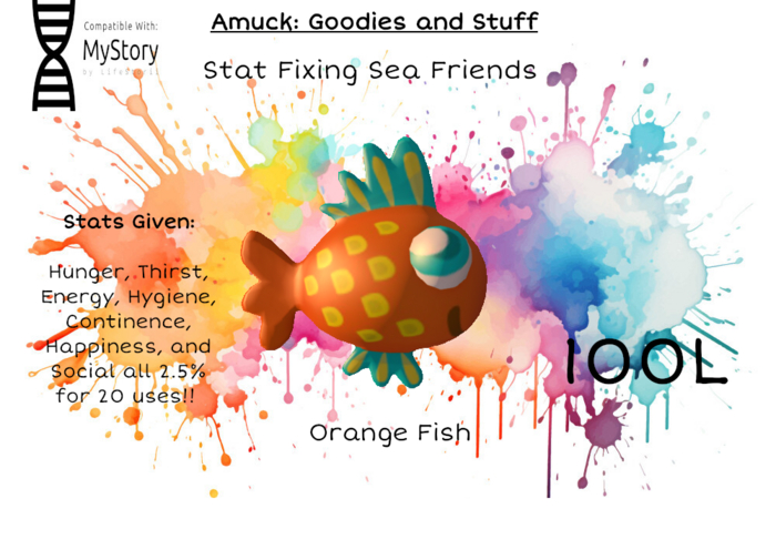 Amuck: Stat Fixing Sea Friends - Orange Fish
