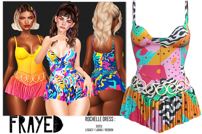 Frayed - Rochelle Dress - Electric