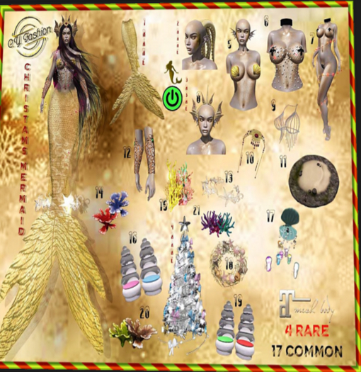 04-[C.Y<3Fashion] *Christmas Mermaid* Tree RARE
