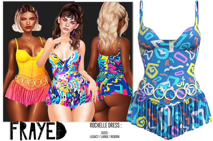 Frayed - Rochelle Dress - Squiggle