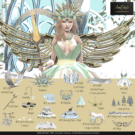 11 RARE Snow Queen - Animated Eagle - ANASTYLE