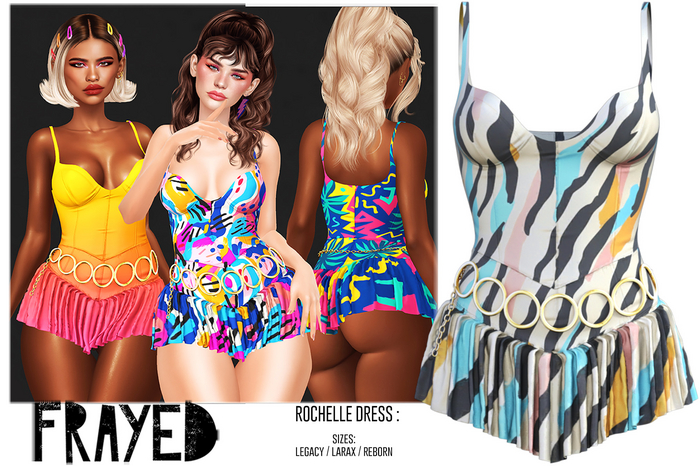 Frayed - Rochelle Dress - Zebra