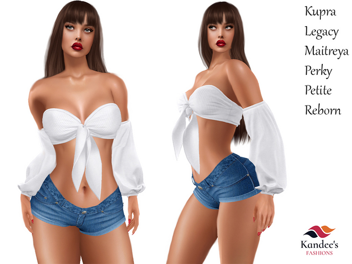 White Top & Shorts & Sleeves