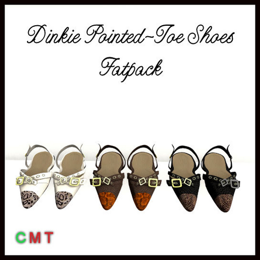 Dinkie Pointed-Toe Shoes Snake