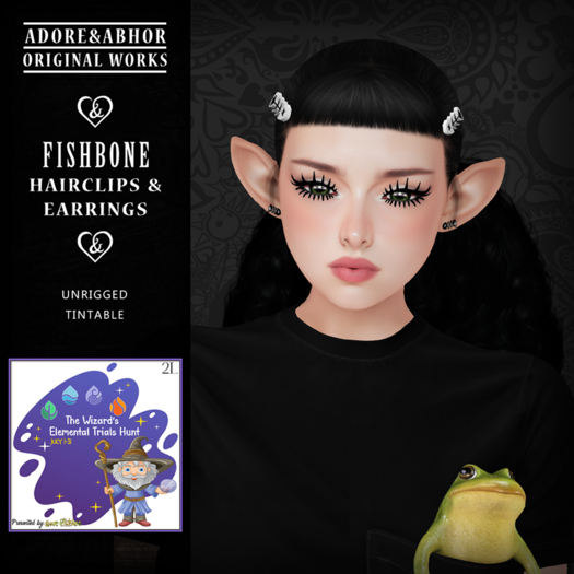 Fishbone Earrings & Hairclips