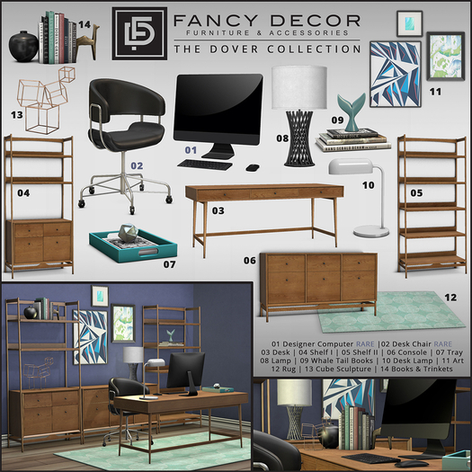 Fancy Decor The Dover Collection - Includes RARE Chair