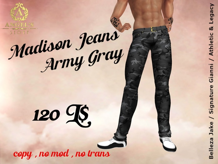 Angel's Store - Madison Jeans Army Gray
