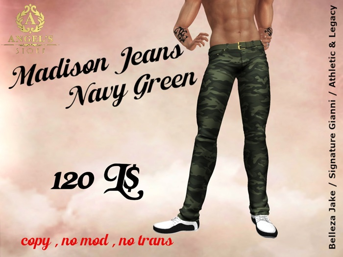 Angel's Store - Madison Jeans Navy Green