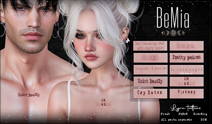 BeMia. Lyra tattoos