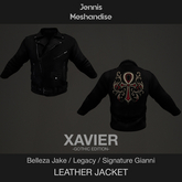 Xavier Leather Jacket – Gothic Edition – Ankh Embroidery – Belleza Jake / Legacy / Signature Gianni – Second Life Men’s