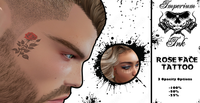 Rose Face Tattoo - Imperium Ink