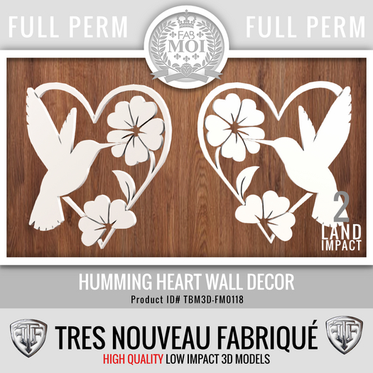 [TNouveau]FM0118_HummingHeartWallArt