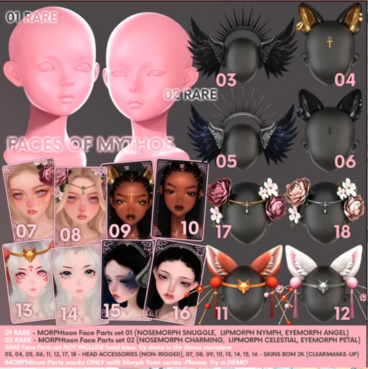 02 GENUS MORPHtoon - FACES OF MYTHOS - Set 02 RARE