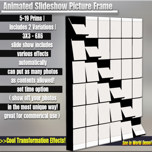 Black . Sand Animated Slideshow Picture Frame