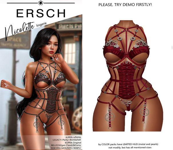 ERSCH - Nicolette lingerie -blood-