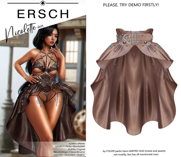 ERSCH - Nicolette skirt -beige-