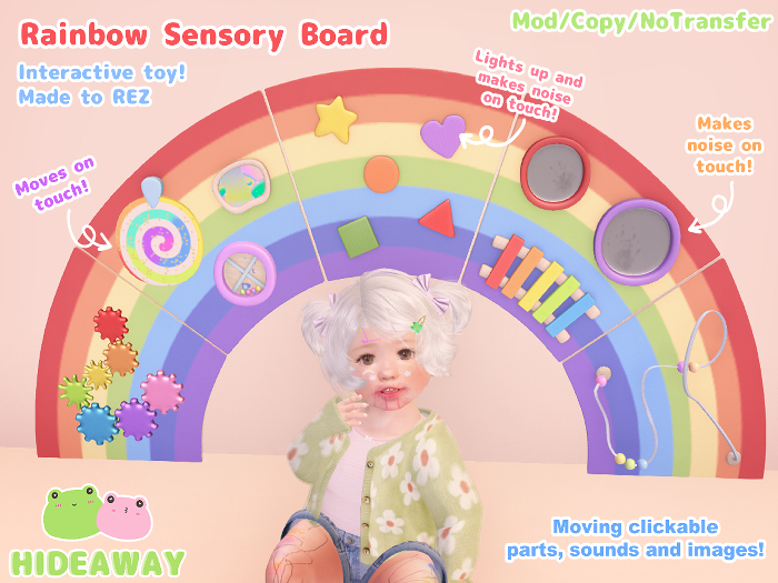 [Hideaway] Rainbow Sensory Board