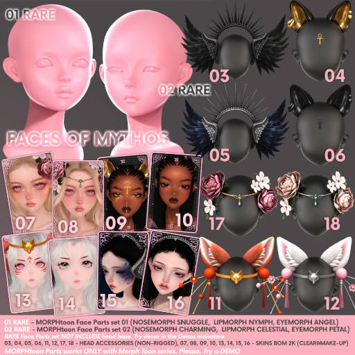 14 GENUS - FACES OF MYTHOS - Inari - Skin - Frost - clear