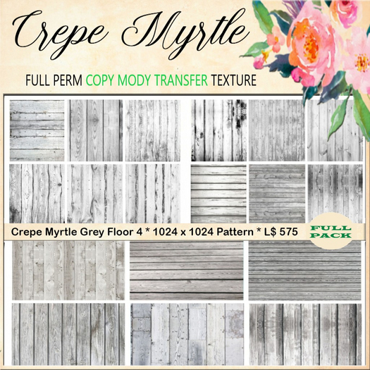 Crepe Myrtle Grey Floor Full Pack