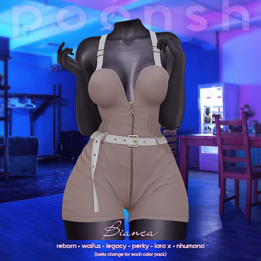 - POONSH - Bianca Romper (nude)