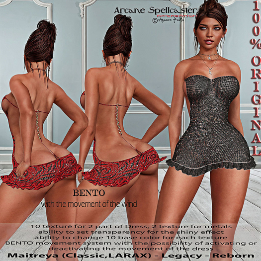 *DEMO Dress Diva BENTO with a shiny effect *Arcane Spellcaster*