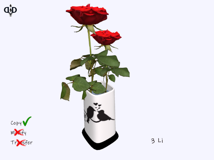 Home:.  Loving Birds Vase - Roses