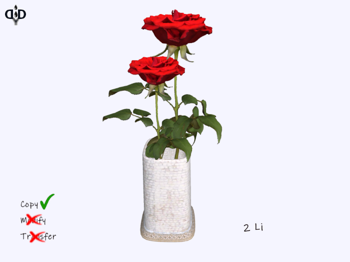 Home:.  White Vase & Roses