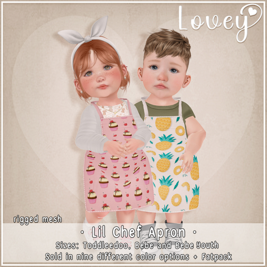 ;Lovey- Lil Chef Apron - Cookies