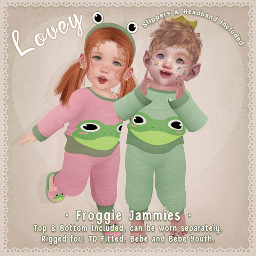 ;Lovey- Froggie Jammies - FATPACK
