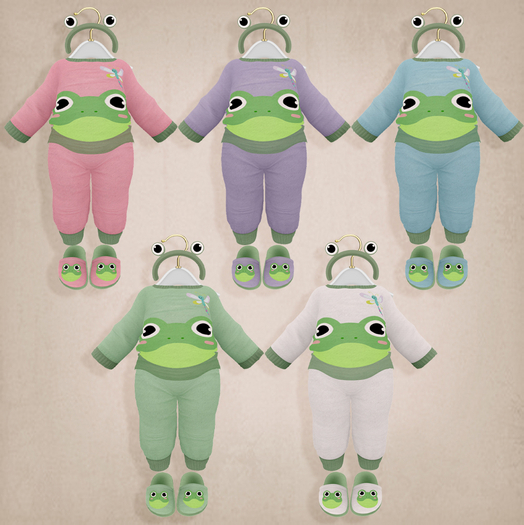 ;Lovey- Froggie Jammies - Pink