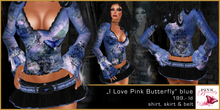 I Love Pink Butterfly blue - Pink Butterfly