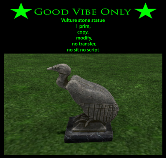 Box GVO Vulture stone statue 1prim