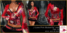 I Love Pink Butterfly red - Pink Butterfly