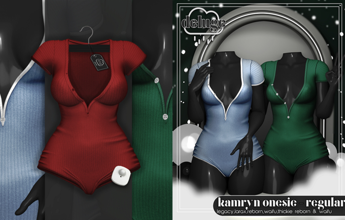 deluge. kamryn onesie - red [bxd]