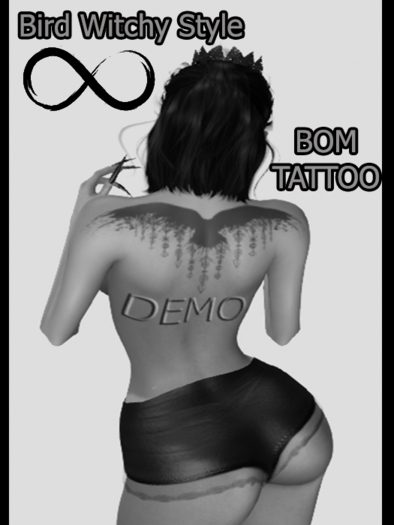 .:Infinity:.Bird Witchy Style BOM Tattoo DEMO